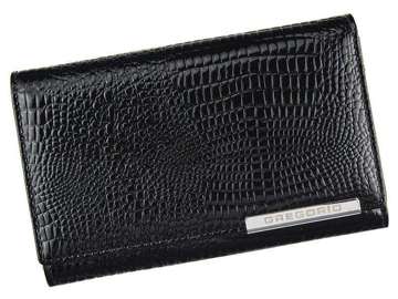 Dámska peňaženka Gregorio GF101 prírodná koža čierna horizontálny formát RFID SECURE
