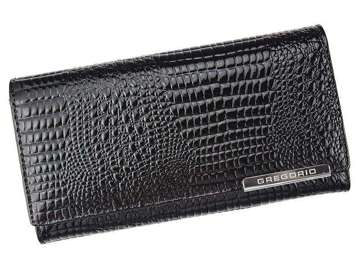 Dámska peňaženka Gregorio GF106 Natural Leather Black Large Horizontálna orientácia