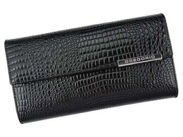 Dámska peňaženka Gregorio GF109 Natural Leather Large Black Level with RFID Protection