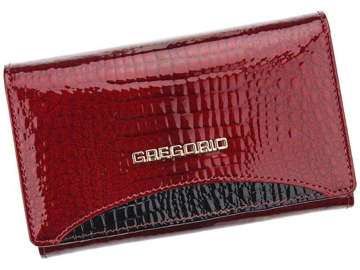 Dámska peňaženka Gregorio GP-112 Prírodná koža Červená horizontálna RFID SECURE