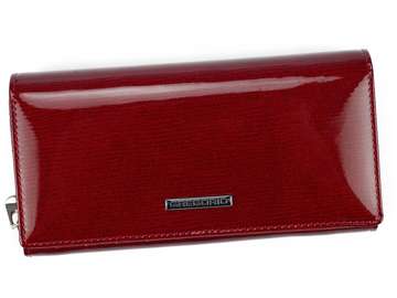 Dámska peňaženka Gregorio LN-106 z prírodnej kože červenej farby s horizontálnou orientáciou a ochranou RFID