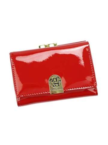 Dámska peňaženka Gregorio LS-117 z prírodnej kože červená horizontálna s ochranou RFID SECURE