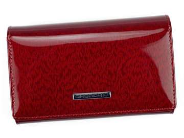 Dámska peňaženka Gregorio PT-101 z prírodnej kože červenej farby s horizontálnou orientáciou a ochranou RFID