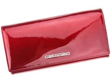Dámska peňaženka Gregorio SH-102 z prírodnej kože červenej farby s horizontálnou orientáciou a ochranou RFID