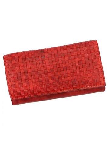 Dámska peňaženka JUICE 057.422 Prírodná koža Červená elegantná s remienkom