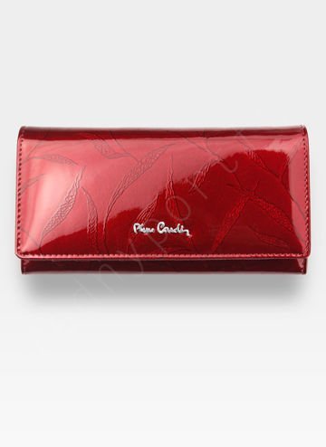 Dámska peňaženka Pierre Cardin 02 LEAF 100 z prírodnej kože v štýle červených listov s horizontálnou orientáciou a ochranou RFID