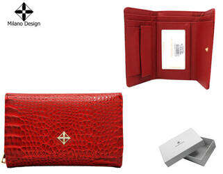 Dámska peňaženka z ekologickej kože so zapínaním na patentku - Milano Design