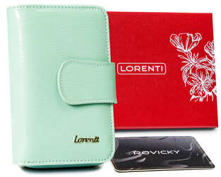 Dámska peňaženka z lakovanej kože so zapínaním na patentku - Lorenti