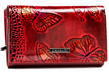 Dámska peňaženka z prírodnej a eko kože s motýľom - 4U Cavaldi