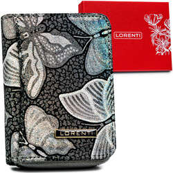 Dámska peňaženka z prírodnej kože so vzorom motýľa - Lorenti