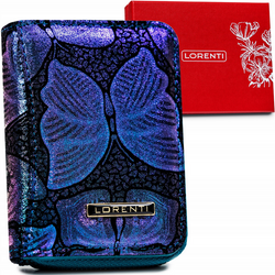 Dámska peňaženka z prírodnej kože so vzorom motýľa - Lorenti
