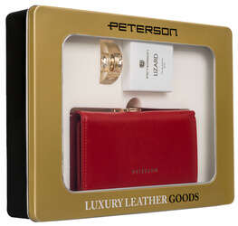 Darčeková sada: dámska kožená peňaženka a parfumovaná voda Lizard - Peterson