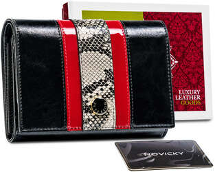 Elegantná dámska peňaženka so vzorom hadej kože RFID - Peterson