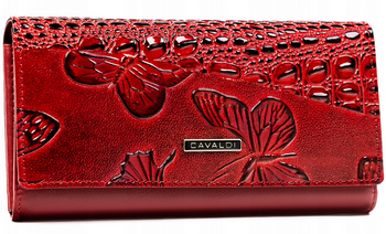 Elegantná dámska peňaženka z prírodnej a ekologickej kože s reliéfnym vzorom - 4U Cavaldi
