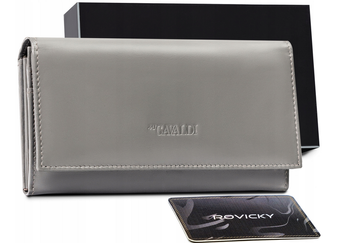 Elegantná podlhovastá dámska peňaženka s klopou na patentku - Cavaldi