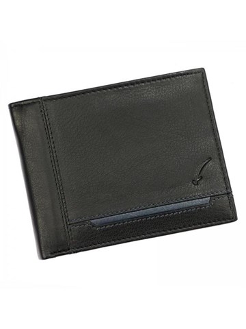 FLACCO Pánska peňaženka IN-1037 z prírodnej kože Black Classic