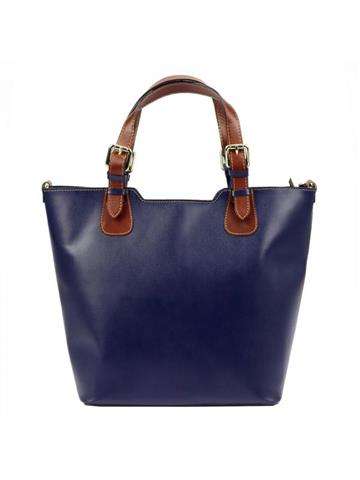 Florence 845 Dámska kabelka z prírodnej kože Granátové jablko Hnedá taška cez rameno s prídavným popruhom