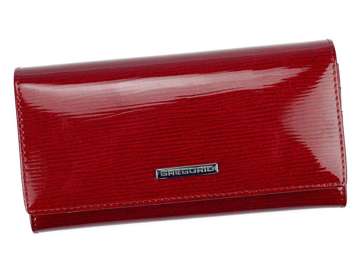 Gregorio LN-100 Dámska peňaženka z prírodnej kože veľká červená horizontálna orientácia