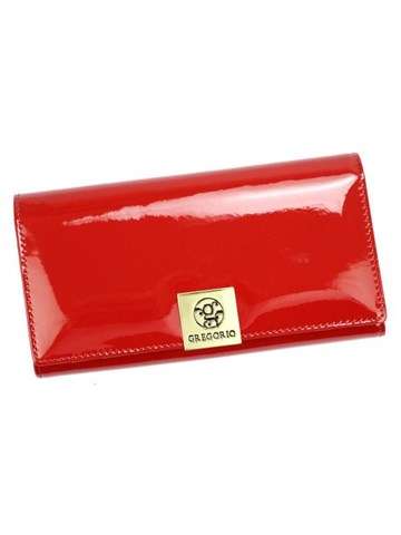 Gregorio LS-102 Veľká dámska peňaženka z prírodnej kože Červená horizontálna orientácia