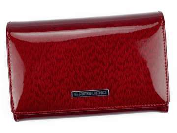 Gregorio PT-112 Dámska peňaženka z pravej kože Red Level Medium Size