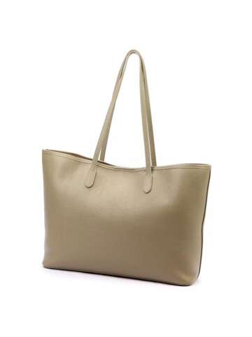 JUICE Dámska kožená kabelka 112418 Taupe Shoulder Shopper Holds A4