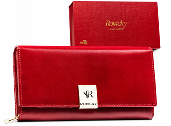 Klasická dámska kožená peňaženka so systémom RFID - Rovicky