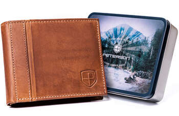 Klasická pánska kožená peňaženka na karty - Peterson