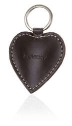 Kľúčenka v tvare srdca z prírodnej kože - Rovicky