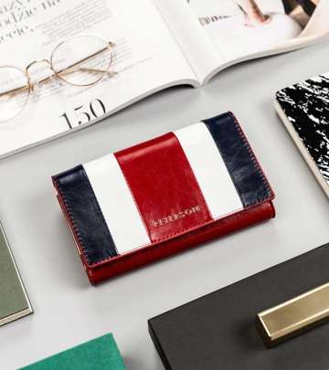 Kompaktná dámska kožená peňaženka z kvalitnej pravej kože - Peterson