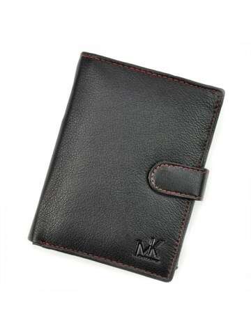 Kožená peňaženka Money Kepper CC 5601B čierna s červenými akcentmi vertikálna orientácia