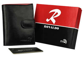 Kožená peňaženka so zapínaním a systémom RFID - Ronaldo