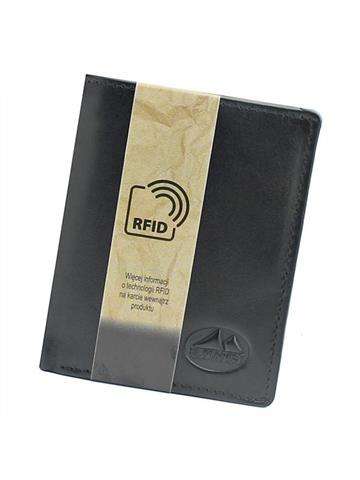 Kožené puzdro na karty EL FORREST 854-67 RFID s ochranou proti krádeži čierne pánske