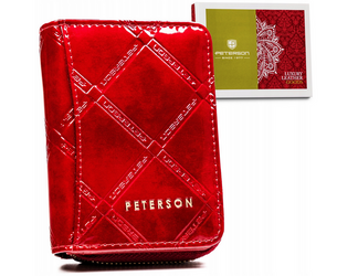 Malá dámska kožená peňaženka na zips a patentku - Peterson