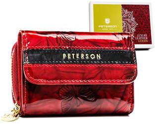 Malá dámska kožená peňaženka so zapínaním na zips - Peterson