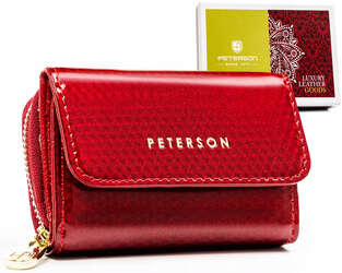 Malá dámska kožená peňaženka so zapínaním na zips - Peterson