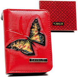 Malá dámska peňaženka na zips a patentku s motýľom na prednej strane - 4U Cavaldi