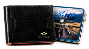 Malá kožená pánska peňaženka so systémom RFID - Peterson