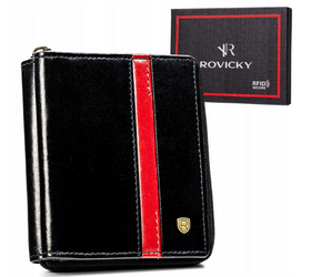 Malá pánska kožená peňaženka na zips - Rovicky