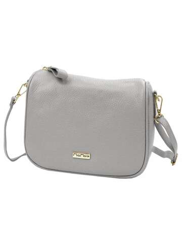 MiaMore Dámska kožená kabelka 24-003 DOLLARO Postbag Ash Beige