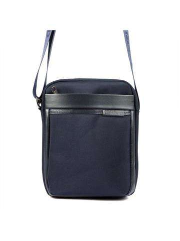 Modrá pánska taška Coveri World CW5506 Polyesterová crossbody taška s nastaviteľným popruhom a strieborným kovaním
