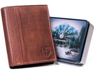 Pánska hnedá kožená peňaženka Peterson PTN N005-PCA D.BROWN