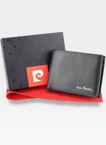 Pánska horizontálna peňaženka Pierre Cardin Leather Black Tilak58 8806 Box Protection RFID