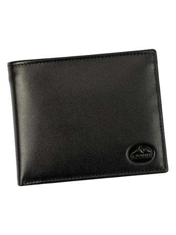 Pánska kožená peňaženka EL FORREST 2400A-67 RFID čierna horizontálna s 3 priehradkami na bankovky a ochranou RFID