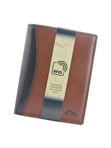 Pánska kožená peňaženka EL FORREST 544-21 RFID Brown s funkciou ochrany kariet