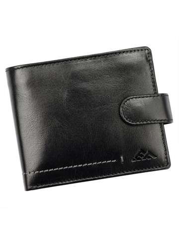 Pánska kožená peňaženka EL FORREST 556-601 RFID čierna s funkciou anti-scan