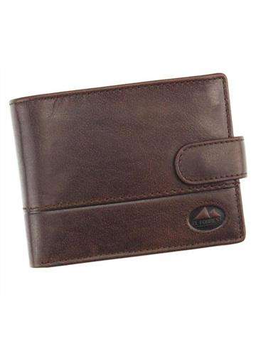 Pánska kožená peňaženka EL FORREST 892-22 RFID tmavohnedá s ochranou proti skenovaniu
