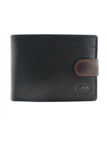 Pánska kožená peňaženka EL FORREST 904-66 RFID Black/Brown Horizontal