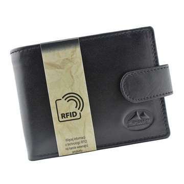 Pánska kožená peňaženka EL FORREST 916-67 RFID čierna s ochranou proti skenovaniu