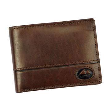 Pánska kožená peňaženka EL FORREST 916/A-22 RFID Tmavohnedá horizontálna orientácia