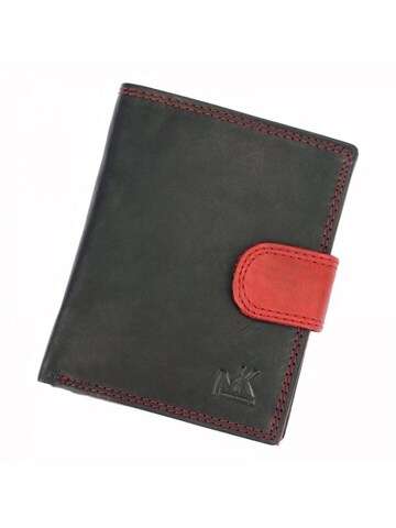 Pánska kožená peňaženka Money Kepper SN5601B Black and Red